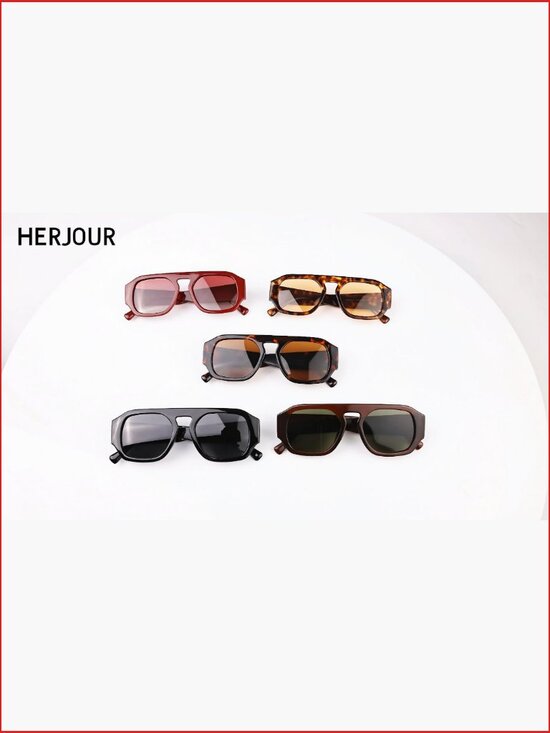 Polarized Retro Square Sunglasses for Women Men UV400 Protection main image 5